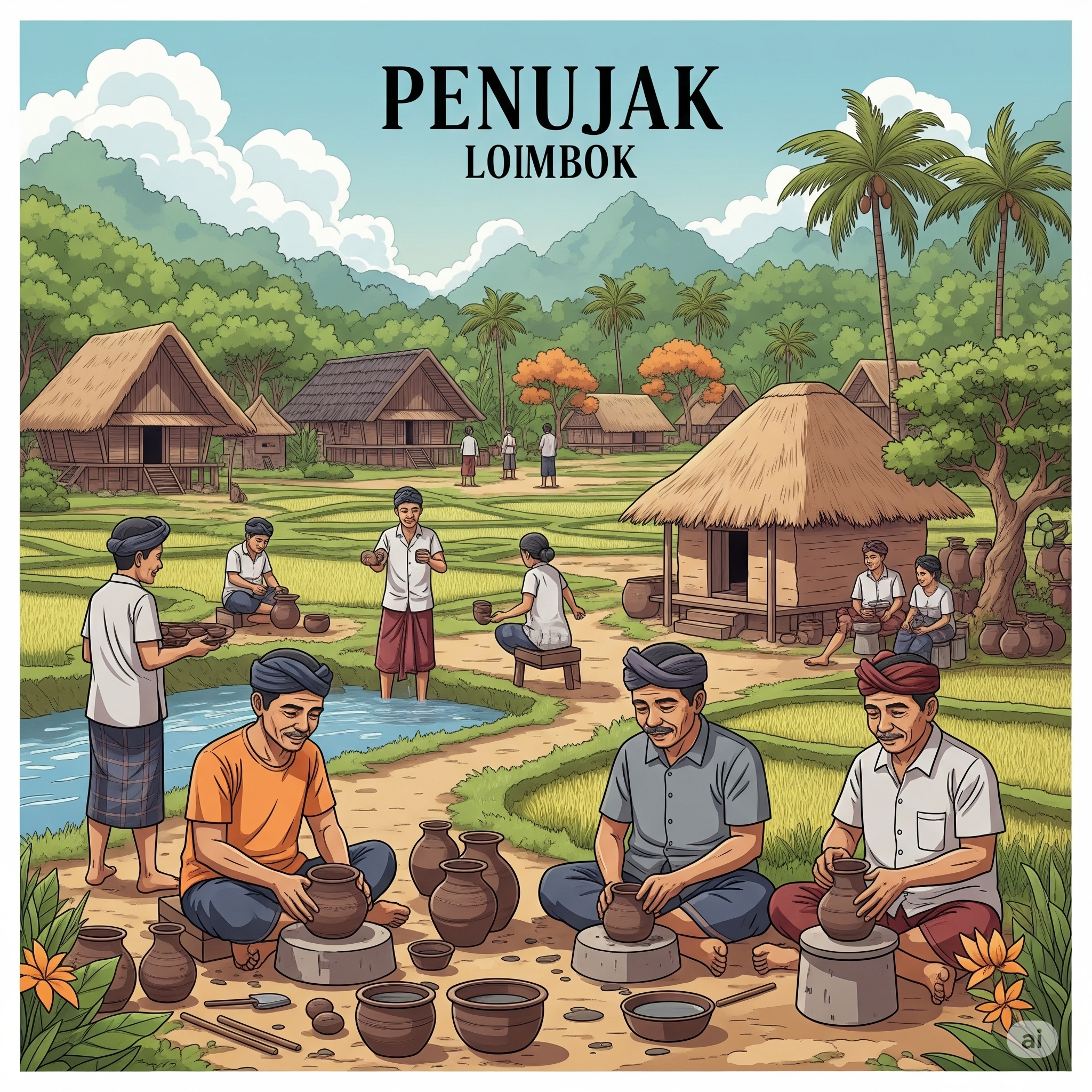 Panorama alam Desa Penujak